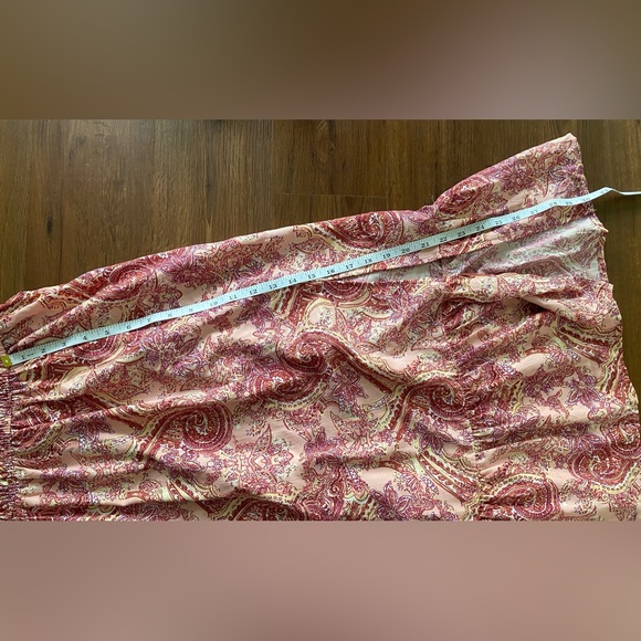 B•O•G Collective Paisley Floral Midi-Maxi Dress with Slit. Size Small Pink Red - Picture 10 of 10